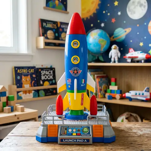 Colorful Plastic Rocket Toy for Kids