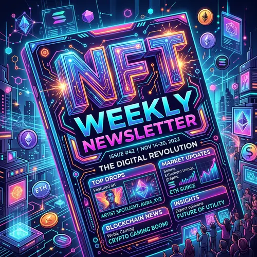 Vibrant NFT Weekly Newsletter Digital Art Piece
