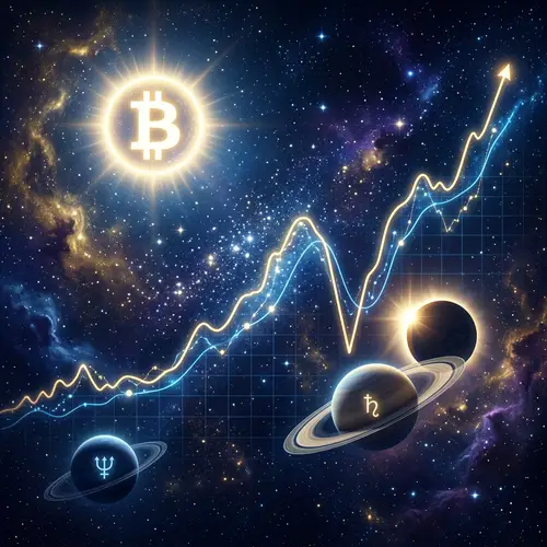 Elegant Cosmic Cryptocurrency Visualization