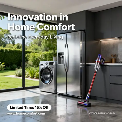 Household Appliances Advertising Poster