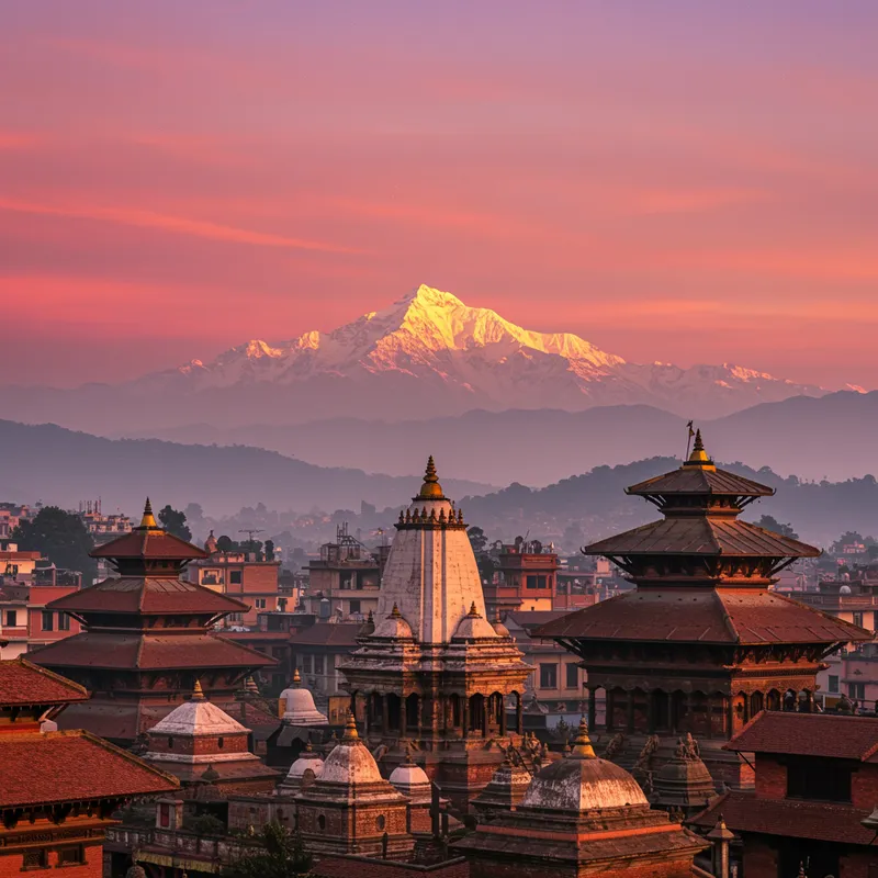 Captivating Kathmandu Mornings: Temples & Himalayas Captivating Kathmandu Mornings: Temples & Himalayas