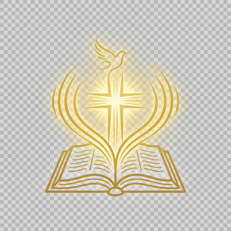 Minimalist Bible Logo Design with Sound Waves