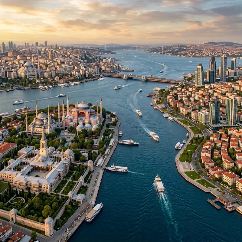 Stunning Panoramic View of Istanbul's Skyline Stunning Panoramic View of Istanbul's Skyline