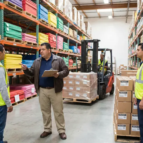 Hispanic Male Logistic Sector Professional in Well-Organized Warehouse