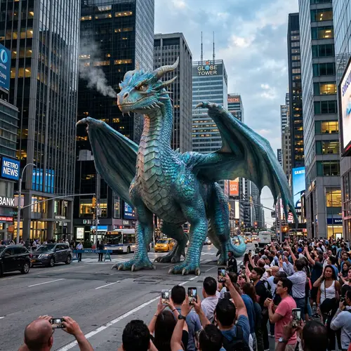 Real-Life Dragon Encounter: Urban Fantasy Spectacle