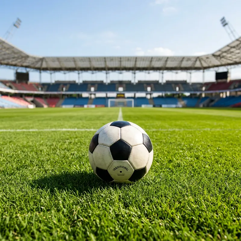 Bola - Traditional Black and White Soccer Ball on Green Field Bola - Traditional Black and White Soccer Ball on Green Field