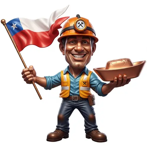 3D Caricature Statue of Chilean Copper Miner