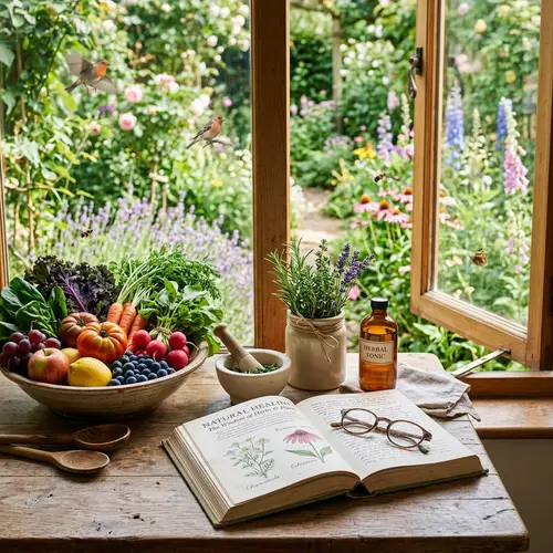 Natural Health: Colorful Vegetables, Fresh Fruits & Herbs