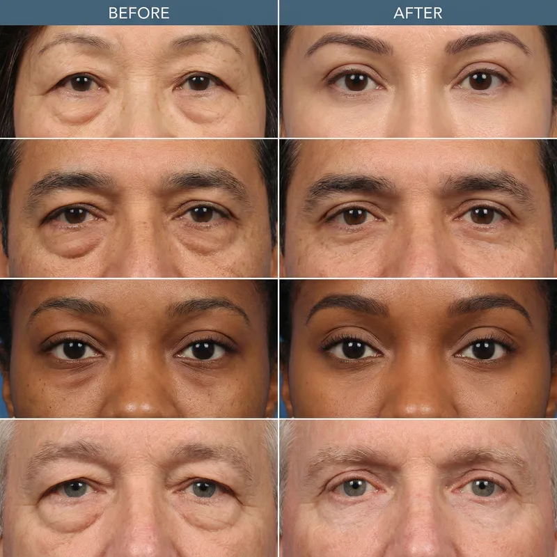Before & After Blepharoplasty: Diverse Patient Images