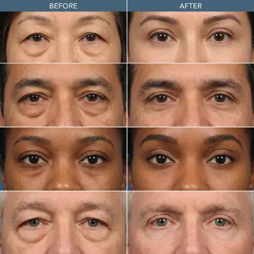 Before & After Blepharoplasty: Diverse Patient Images