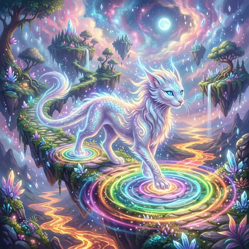 Enigmatic Ibler: Whimsical Being in Surreal Landscape