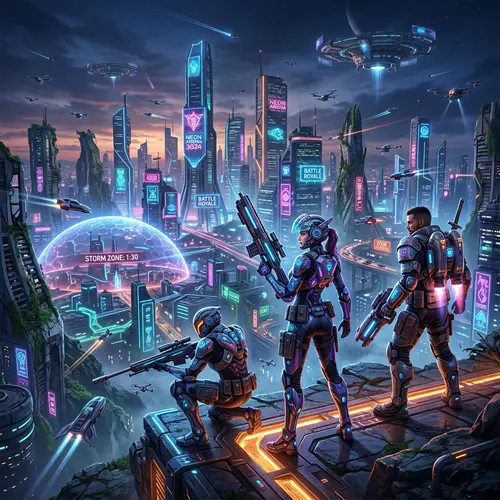 Futuristic Battle Royale: 2000 Years Ahead - Imagining a Techno Future