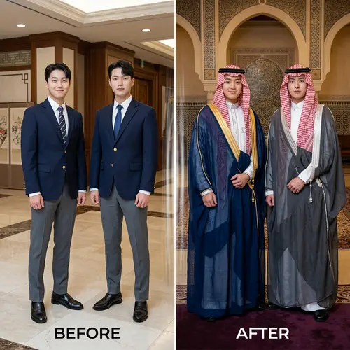South Korean Boys Transform into Saudi Arabian Princes