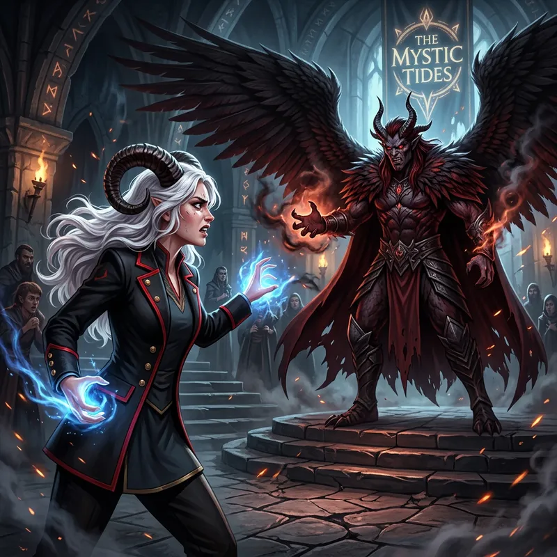 Mystical Scene: Cordial Charlie & Intimidating Lucifer - Demon Form