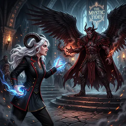 Hazbin Hotel Chapter 8: Charlie and Lucifer in Demon Form - Mystic Scene