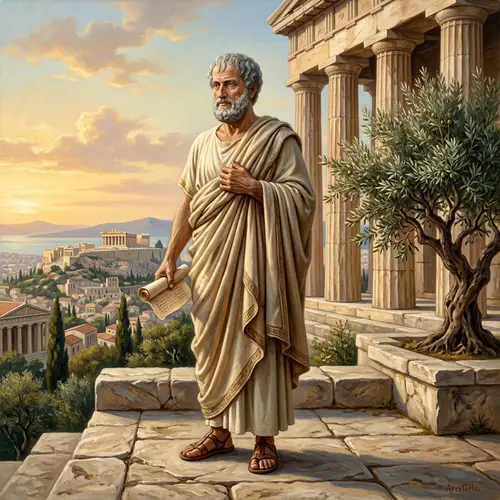 Oil Painting of Aristotle: Classical Realism Art