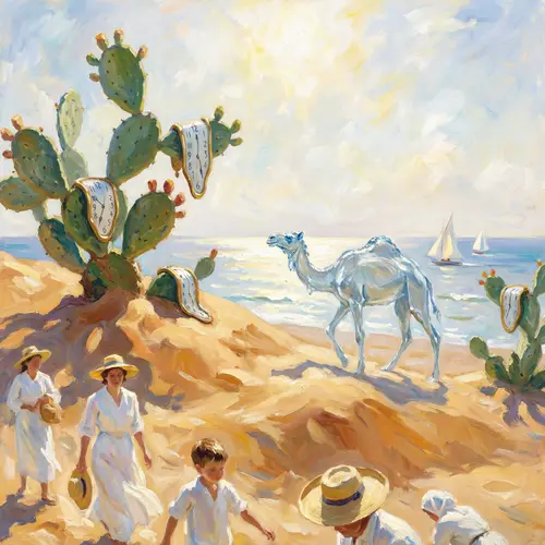 Surreal Sorolla Style Desert Landscape Art