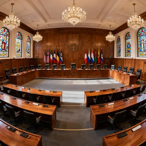 Grand International Courtroom Interior | 360-Degree View