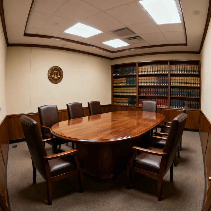 Panoramic View of a Judicial Deliberation Room