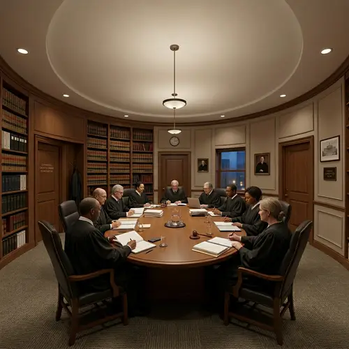 Panoramic View of a Judicial Deliberation Room