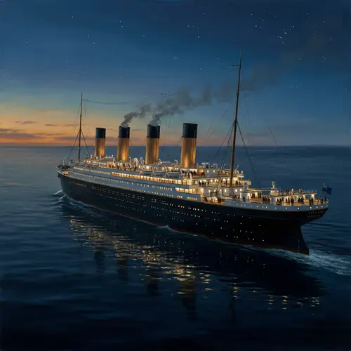 RMS Titanic Sailing on a Calm Evening in 1912