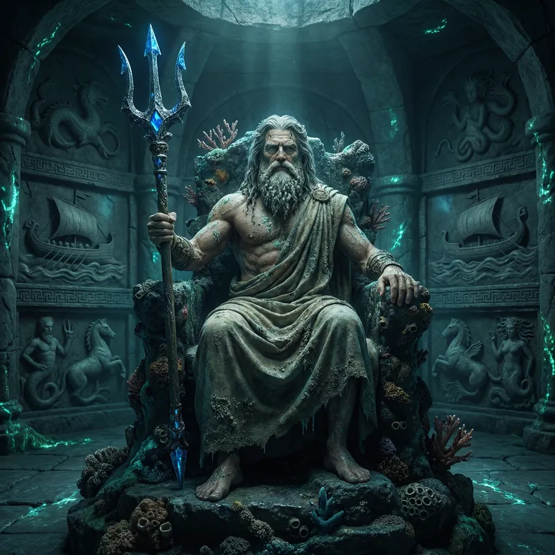 Majestic Poseidon: Guardian of the Throne Room