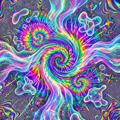 Psychedelic Abstract Art - Dreamy Cosmic Vortex