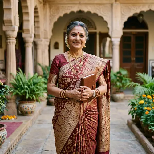 Desi Indian Mature Aunt | Traditional Attire & Grace