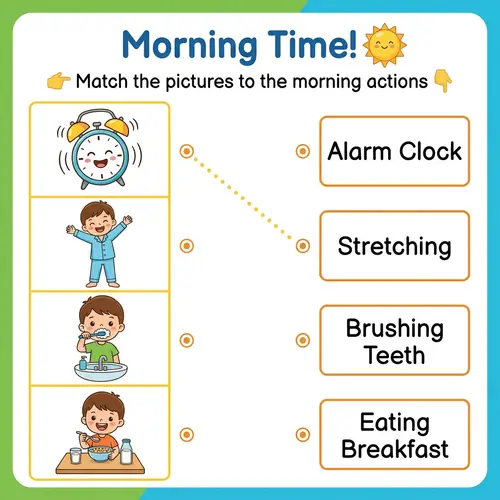 Morning Time Activity for Kids | Fun Learning Sheet