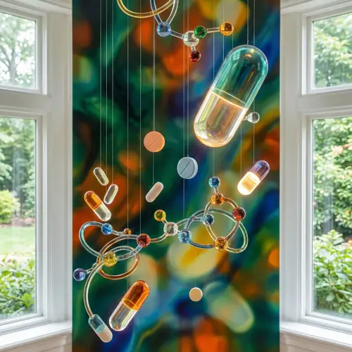 Vitamins: Colorful Capsules & Molecules for Health