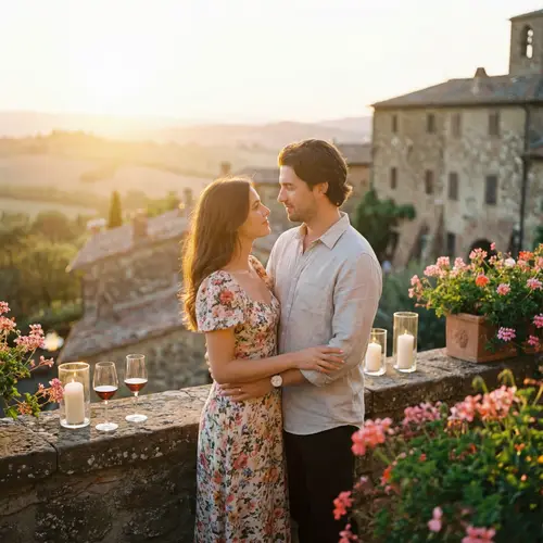 Beautiful Girl in a Romantic Setting