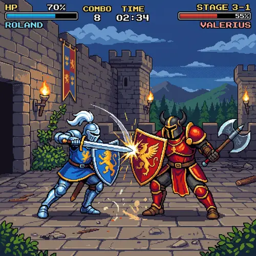 Pixel Knights Duel: 2D Game Battle