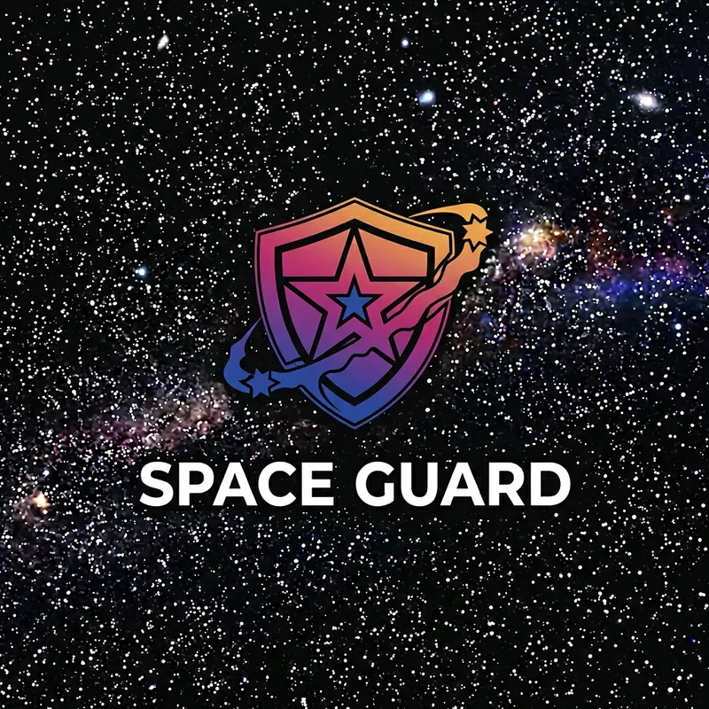 Space Guard Logo on Black Background Space Guard Logo on Black Background