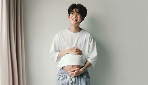 Joyful Teenage Korean Boy | Pregnancy Surprise Photo