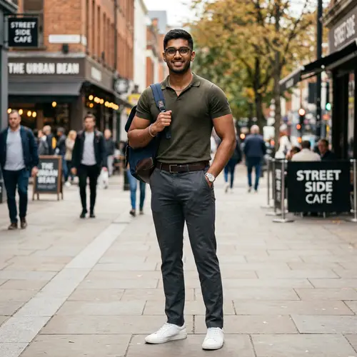 Confident South Asian Young Man with Captivating Eyes