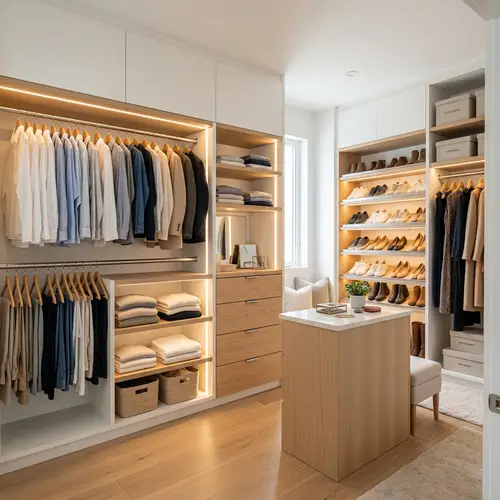 Modern Closet Design with Organized Spaces