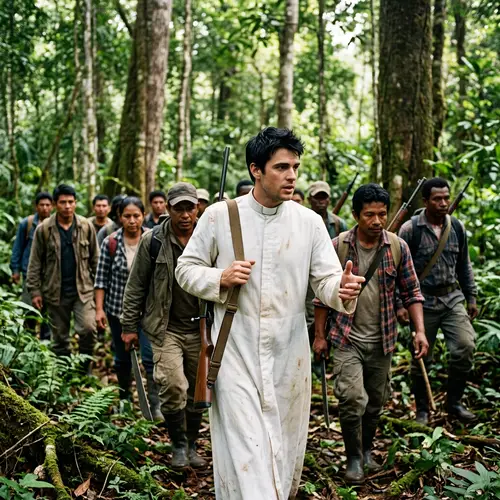 Young Priest Leading Rebels Against Illegal Loggers in Forest