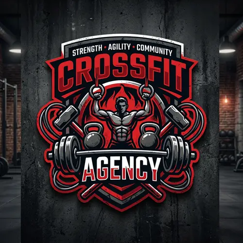 Dynamic CrossFit Agency Logo Design for Strength and Community