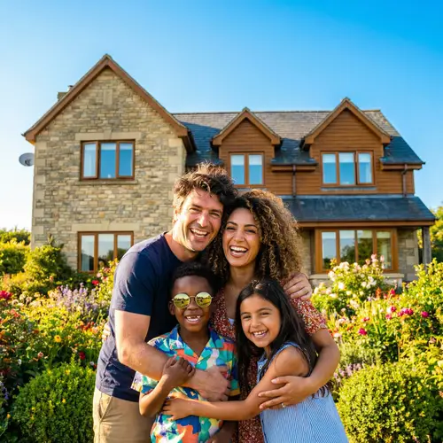 Joyful Multiethnic Family Outdoors | Bright and Happy Scene