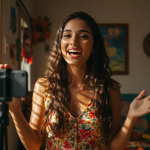 Brazilian Person Recording Their Face Video