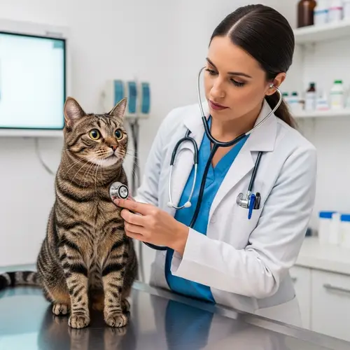 Cat Lung Check-Up at the Vet