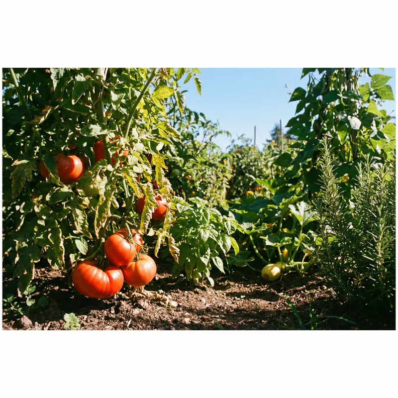 Fresh Tomatoes in a Beautiful Garden Fresh Tomatoes in a Beautiful Garden
