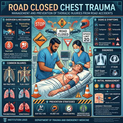 Road Closed Chest Trauma Poster - Academic Style Design
