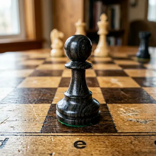 Wooden Black and White Pawn Chess Piece | Classic Antiquity