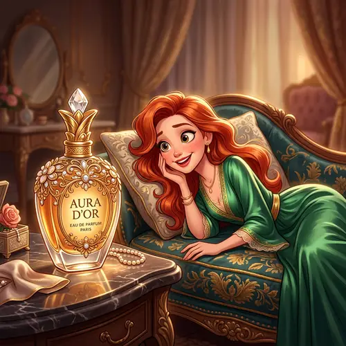 Elegant Gucci Perfume Bottle with Cartoon Character