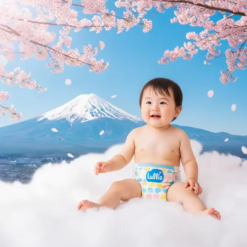 Lulllio Colorful Diapers for Japanese Babies