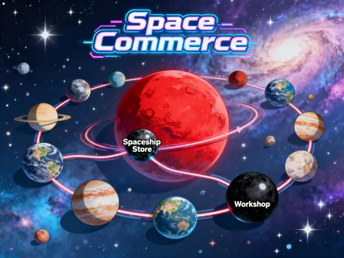 Explore the Space Commerce Map with 20 Planets