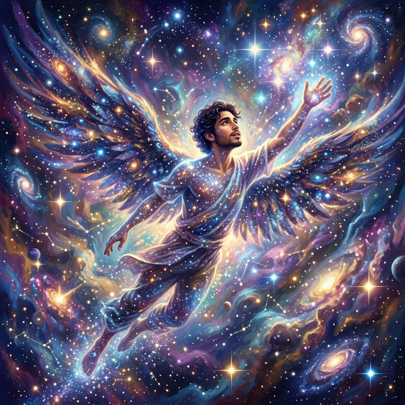 Touching the Stars: A Surreal Journey of Cosmic Exploration