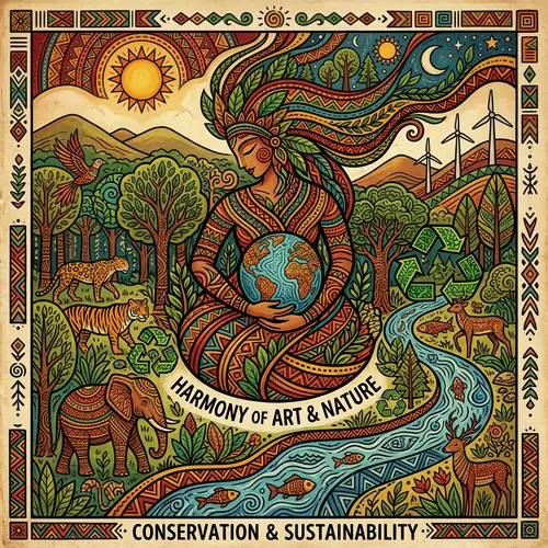 Tribal Art Design | Environmental Theme Illustration