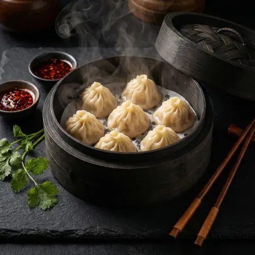 Luxurious Chicken Dim-Sums Design for Print